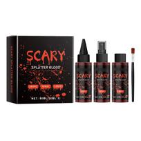 Halloween Fake Blood Prop - 30ml (90ml Total) for Scary Costume Effects and House Decor One Size raudona