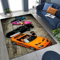 Fashion Fast & Furious X Dominic Art Carpet Rug for Bedroom Living Room Sofa Home Doormat Decor ,Large Kid Non-slip Floor Mat 40x60cm( 15x23in ) black