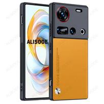 Luxury Funda For Nubia Z70 Ultra Case High Quality PU-Leather Protection Cover for ZTE Nubia Z70 Ultra 5G Shockproof Capa for Nubia Z70 Ultra geltona