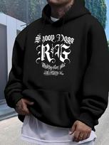 Casual  Snoop Dogg  Print hoodie - Soft XXL black