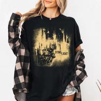 Klasikinio siaubo žaidimo Dying Light The Beast Marškinėliai Zombių Išgyvenimo Grafiniai Apvalia Kaklo Trumpomis Rankovėmis Unisex Vyrams Moterims Per didelis Viršus XL beige