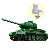 1263PCS T34-85 Medium Tank Model Building Blocks Sets 360° Rotates Turret Assembly Armored Vehicle Bricks Toys Desk Ornament black