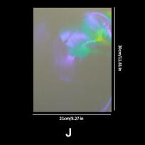 5 vnt. A4 holografinė laminavimo plėvelė, vandeniui atsparūs holografiniai viniliniai lipdukai, popierius, kortelė, nuotrauka J