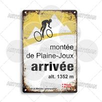 Tour de France Metalinis ženklas Dviratininko lentelė Paves Du Paris Roubaix Galibier perėja Sarenne perėja Alpe d'Huez Mont Ventoux Glandon 20x30cm