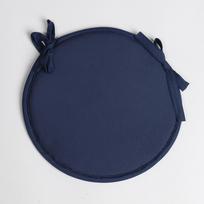Thickened Round Sponge Cushion Chair Tie-up Seat Pad, Simple Fabric Dining Chair Cushion Round Seat Pad Seat Cushion 1 PCS 30cm tamsiai mėlyna