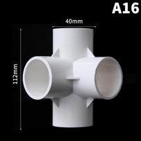 PVC vamzdžių jungčių jungikliai 3/4/5/6 krypčių 20-50mm 3D ilgaamžiai movos sodo drėkinimui buitiniam santechnikai „pasidaryk pats“ baldų statybai A16
