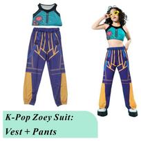 Vaikams Rumi Zoey Mira 3D spausdinimo Cosplay kostiumas Helovinas Karnavalas K-Pop Medžiotojai Merginų grupė Idol Vaidmenų žaidimas Apsirengimo apranga 150cm blue