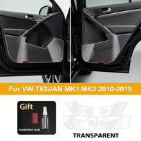 For Volkswagen Tiguan Mk1 / Mk2 2010-2019 TPU Car Door Anti Kick Pad Inner Side Edge Film Front and Rear Door Side Panel Pad gray