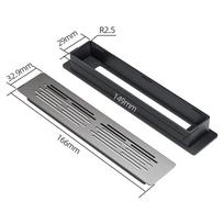 Aluminum Alloy/plastic Wardrobe Air Vent Decor Ventilation Grille  Closet Shoe Wardrobe Accessories alloy-grey