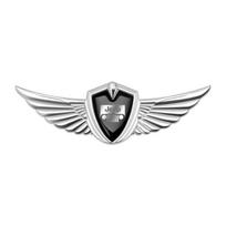 Premium 3D Metal Car Wings Logo Badge Emblem Sticker for Jeep Renegade Wrangler JK JL Grand Cherokee Compass Auto Exterior Parts gray