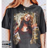 Britney Spears Retro T shirt Summer New Harajuku Style Unisex Casual T shirt 120 brown