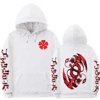 Harajuku Anime Black Clover Asta Šaunus Grafinis Spausdintas Su Gobtuvu Vyrams Moterims Manga Gobtuvukai Per dydį Laisvas Megztinis Vyriškas Džemperis 3XL white