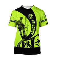 Cool Arborist Pattern T Shirt Men Customized Name 3D Print T-Shirts Summer Fashion Round Neck Street Oversized Short Sleeve Tees XXS yellow