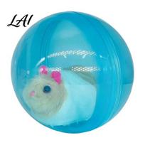 Outdoor Play Animal Toy Self-Rolling Interactive Cat Ball Toy Automatic Rolling with geltona/balta