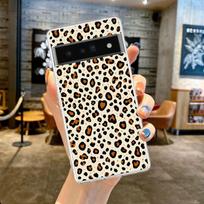 Phone Case For Google Pixel 9 8 7 Pro 8A 7A 6A 6 Pro XL 5 4 5A 4A 3A 5G Soft TPU Clear Cover Leopard Print Pixel 4A 5G black