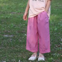 Girls Kids Casual Loose Solid Color Wide Leg Cropped Anti Mosquito Pants 140cm raudona