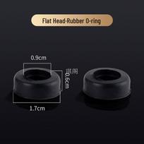 Gas Cylinder Pressure Reducing Valve Seal Ring for LPG Rubber【Black】Flat Head - 50 pieces