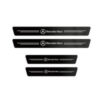 Anglies pluošto automobilio durų slenksčio apsauginės lipdukai, atsparūs vandeniui, skirti Mercedes Benz AMG A/B/C/E/S klasėms W203 W220 W205 W211 W168 GLE black