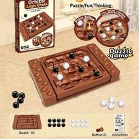 Orbital Logic Chess-2-Player Strategy Game,Competitive Board Game with Plastic Pieces,Brain Teaser Toy, Educational Gift for Strategic Thinking Standard brown