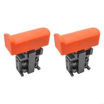 Electric Hammer Drill Switches Replacement Assembly 2 Pack, Black Housing Large Button Cap, Plastic Repair Part CN