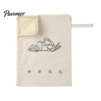Beeswax Bread Bag Sourdough Bag, Reusable Homemade with Fabric Zipper, Freezer Friendly Cotton Pouch Liner Wax Coated smėlis