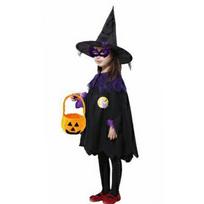 Kids Witch Costume Set for Halloween 120 šafranas