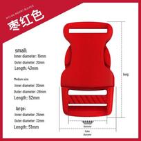 Plastic Buckle Backpack & Messenger Bag with Adjustable D-Ring for School 2CM Inner Diameter - Lake Blue white