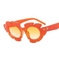 Fashion Cat Eye Bright Powder Candy Colors Sunglasses Women Retro Brand Designer Flower Eyewear Men Trending Sun Glasses UV400 as picture beige