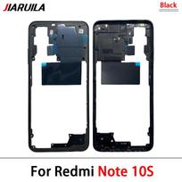 New For Xiaom Redmi Note 10 10s / Note 10 Pro Middle Frame Bezel Faceplate Bezel Frame With Side Button Repair Spare Parts Note 10s Black black
