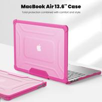 MacBook Air 13.6 Inch M2 M3 Case With Full Coverage Protection Stand TPU Shell Models Black Navy Pink Blue Purple MacBook Air 13.6 2022-2024, M2 A2681 / M3 A3113 pink
