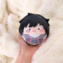 | 10Cm Cute Round Egg-Shaped Plush Doll, Valorant Game & Anime Style, Soft Stuffed Toy, Collectible Gift About 10cm black