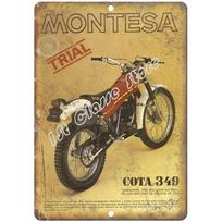 Montesa Enduro Dviratis COTA Skardinis Sieninis Ženklas Metalinė Plokštelė Meno Dekoras Barui 20x30cm（7.8x11.8inch） beige