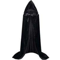 Christmas velvet halloween grim reaper cloak long hooded cape unisex devil witch wizard christmas cosplay red death cloak 80cm-31.5inch&Bleach juoda