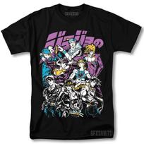 Jojo's Bizarre Adventure Shirt Anime Manga Graphic Design T-Shirt Japanese Unisex T-Shirt M gray