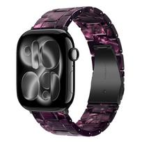 Luxury Resin Strap for Apple Watch Ultra 3 2 49mm 11 10 42mm 46mm Link Bracelet Iwatch Series 9 7 8 6 5 SE3 45mm 41mm 40mm 44mm Ultra 3 2 1 49mm gray
