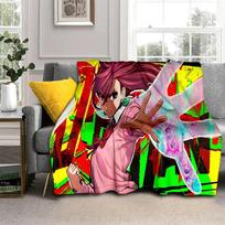 DAN DA DAN 29 stiliaus animacinis anime pledas, minkštas apklotas namams, miegamajam, lovai, sofai, iškylai, kelionėms, biurui, vaikiška dovana HD 75cmx90cm yellow