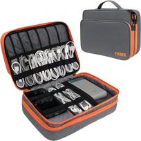 Cable Storage Bag Digital Electronic Organizer Pouch Portable USB Data Line Charger Plug Storage Bag Travel Cable Organizer Case pilka