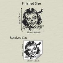 Halloween Harley Quinn Bat Balcony Glass Showcase Home Decoration Window Stickers black