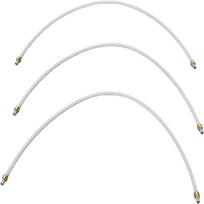 3 Pack Food Grade Frother Hose 4mm OD Coffee Maker PTFE Tube  For Internal Maintenance 150mm white