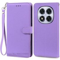Dėklas Redmi Note 14 Pro, Dėklas Xiaomi Redmi Note 14 Pro Plus 5G, Odinis atverčiamas piniginės tipo dėklas Redmi Note 14 Pro 4G, Fundas Note 14 Pro Plus 5G purple