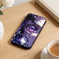 Oshi No Ko A-Anime Cute Phone Case For iPhone 16,15,14,13,12,17,Pro Max,Plus Silicone Black Case iPhone12PRO black