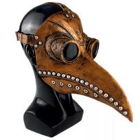 Helovino maro daktaro kaukė, ilganosė paukščio buko kaukė, steampunk dujų odos veido kaukė, kostiumo aksesuaras suaugusiems, Helovino dekoras ruda