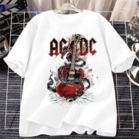 AC/DC Grupės Marškinėliai Vyrams Moterims Medvilniniai Marškinėliai Retro Viršutiniai Drabužiai Hip Hop Streetwear Harajuku Trumpomis Rankovėmis Prekės ženklai Marškinėliai Vyriški Drabužiai 3XL black