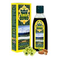 Vaadi Herbals Amla Cool Oil With Brahmi And Amla Extract 200 ml Nourishing Hair Oil For Scalp Massage Shine Softness And Relaxing Care yellow