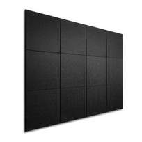 12 vnt. kamštinės lentos 30x30 cm lipni nugarėlė žinučių lenta sieninis laikiklis nuotraukų ekspozicijai užrašų organizatorius namams, biurui, klasei A black