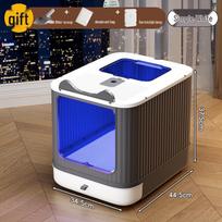 Fully Enclosed Cat Litter Box: Anti-Splash, Anti-Odor, Antibacterial, Easy-Clean Design, Large Size Large Space Cat Toilet for Big Cats