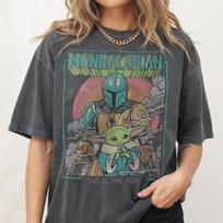 This Is The Way Shirt | Vintage Mandalorian and Grogu Tee, Retro Comfort Colors Heavyweight Graphic T-Shirt, Gift for Sci-Fi Fans 130 gray