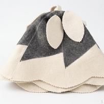 Sauna Hat for Steam, Soft Comfortable Steam Bath Hat, Wool Men, Room Essential 250 360MM_Gray gray