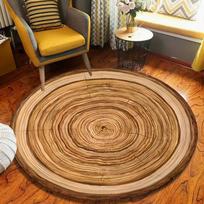 Natūrali medžio kelmo meno kiliminė danga Vintažinis įtrūkimų raštas Kilimėlis Rustic Plotas Kilimas Svetainei Namų Dekoravimui Namų Kilimai Miegamajam 60cmx60cm brown