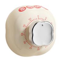 Persimmon Shape Mechanical Kitchen Timer with Magnetic Back Cute Cooking Reminder for Baking Boiling 60-Minute Countdown Loud Ringing Timer smėlis